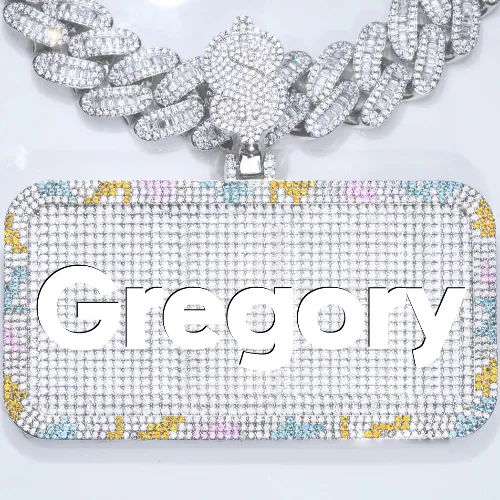 CUSTOM LETTER NECKLACE 3D COLORFUL SQUARE sold by The GUU Shop