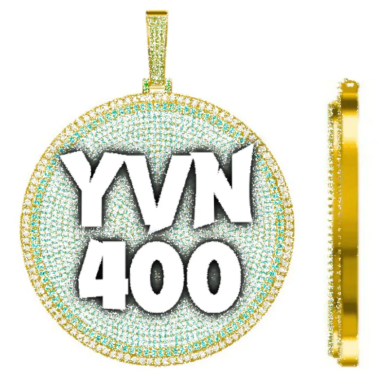 CUSTOM LETTER NECKLACE 3D BIG DISC made by The GUU Shop