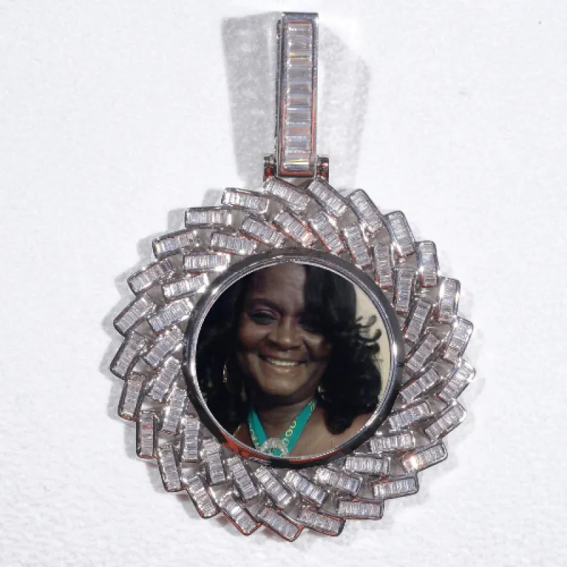 Large 3D Baguette Custom Picture Pendant made by The GUU Shop