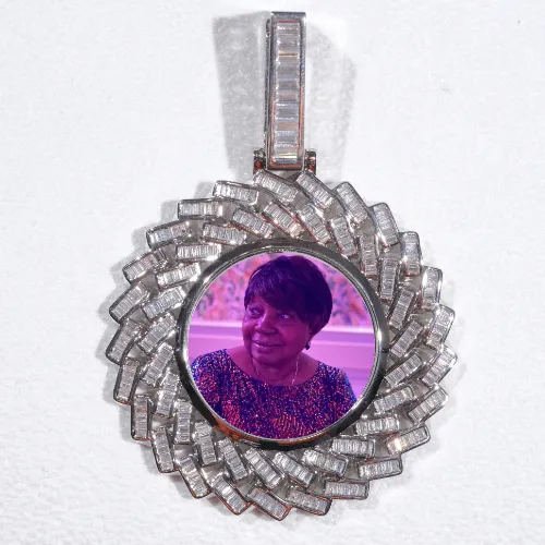 Large 3D Baguette Custom Picture Pendant sold by The GUU Shop