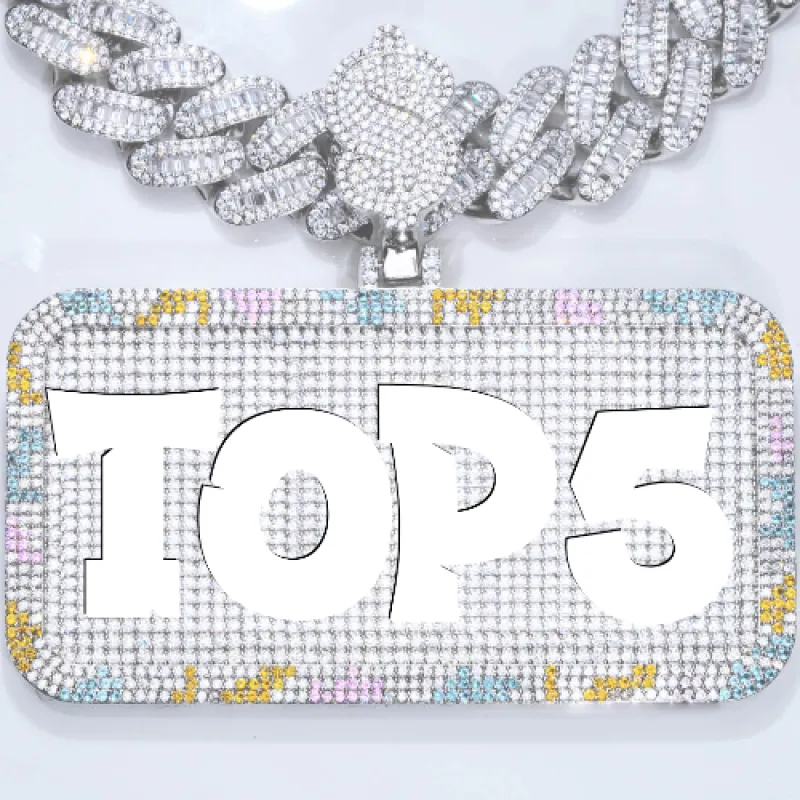 CUSTOM LETTER NECKLACE 3D COLORFUL SQUARE made by The GUU Shop
