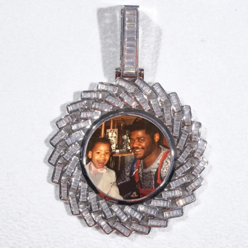 Large 3D Baguette Custom Picture Pendant made by The GUU Shop