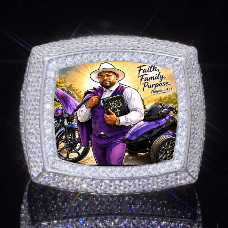 3D CUSTOM PICTURE ICED RING made by The GUU Shop