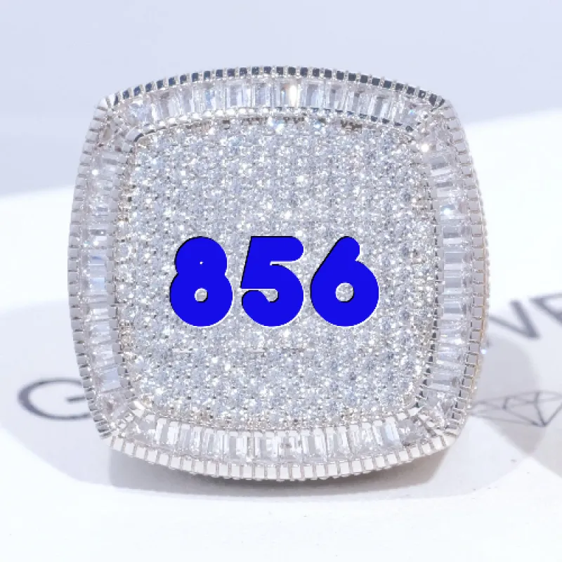CUSTOM LETTER 3D ICED RING made by The GUU Shop