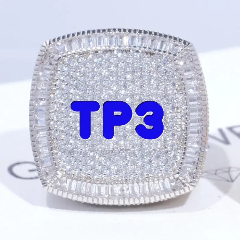 CUSTOM LETTER 3D ICED RING made by The GUU Shop