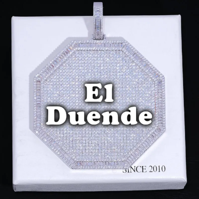 CUSTOM LETTER NECKLACE 3D BIG OCTAGON made by The GUU Shop