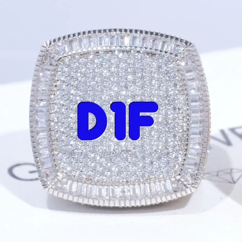 CUSTOM LETTER 3D ICED RING made by The GUU Shop