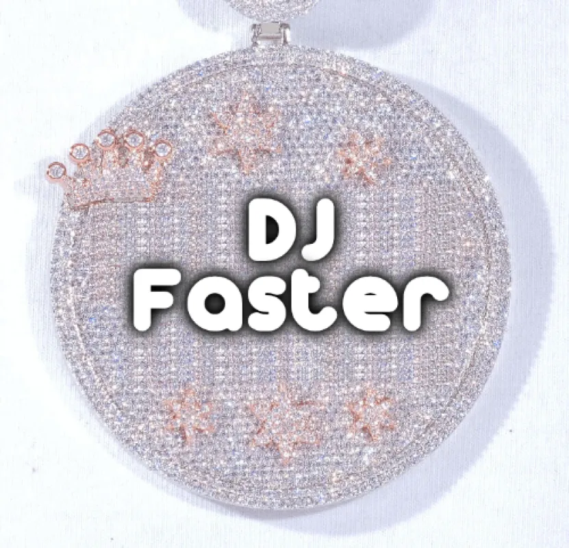CUSTOM LETTER NECKLACE 3D BIG CROWN DISC made by The GUU Shop