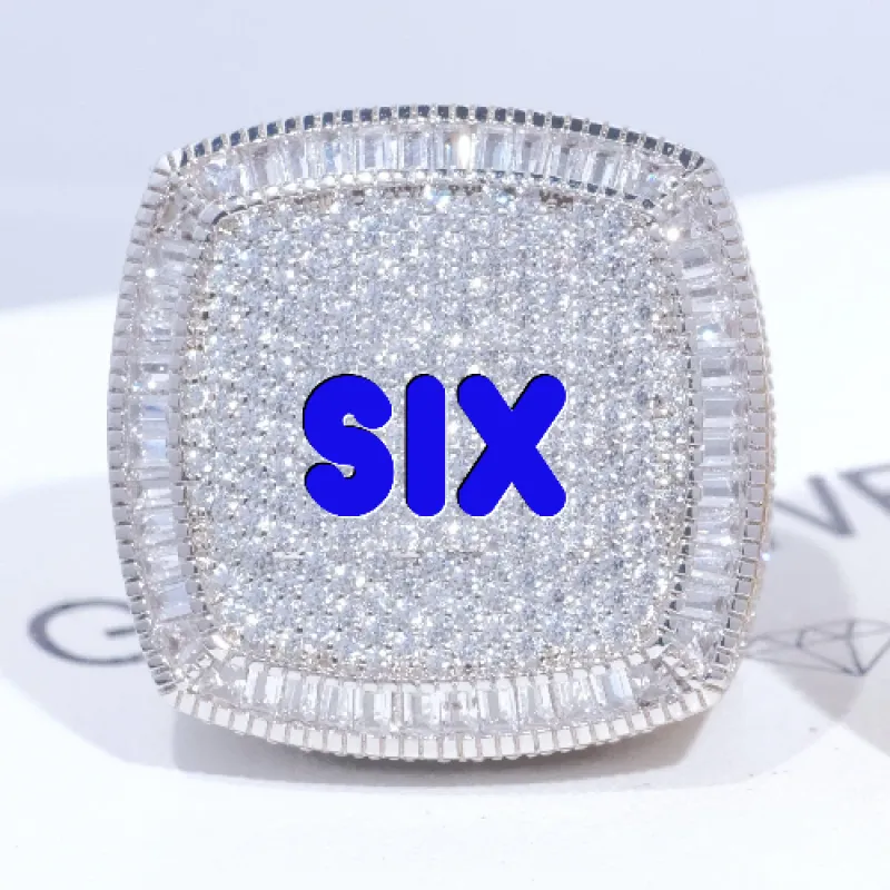 CUSTOM LETTER 3D ICED RING made by The GUU Shop