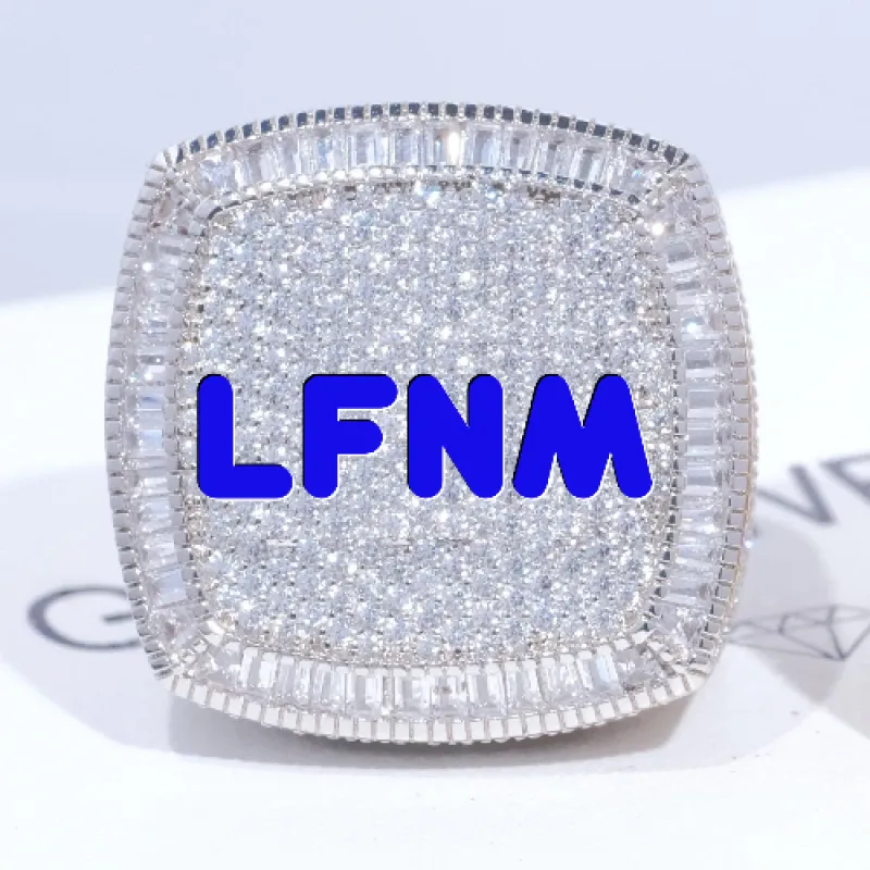CUSTOM LETTER 3D ICED RING made by The GUU Shop