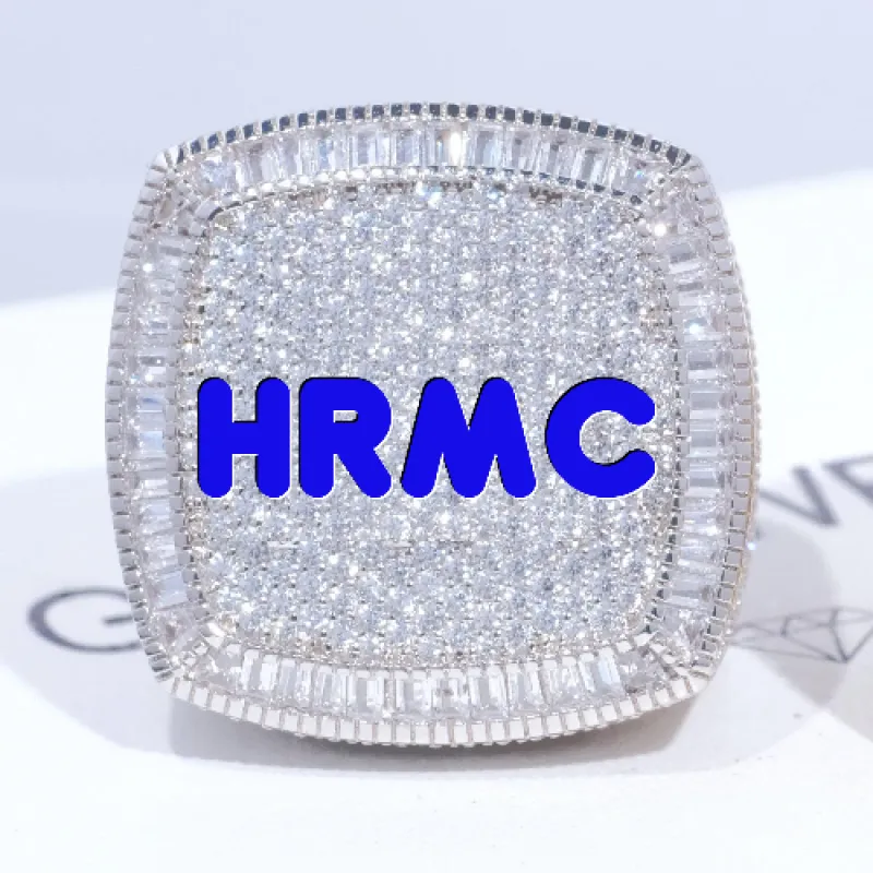 CUSTOM LETTER 3D ICED RING made by The GUU Shop