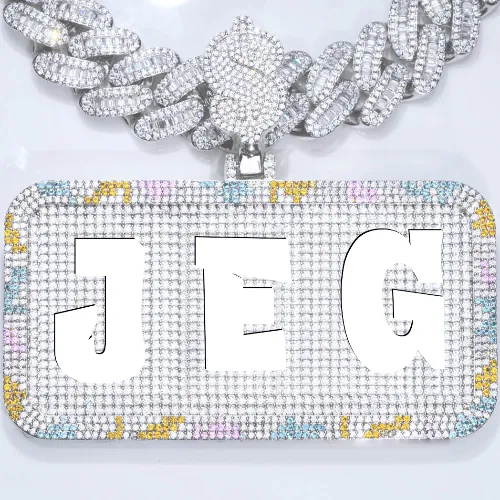 CUSTOM LETTER NECKLACE 3D COLORFUL SQUARE sold by The GUU Shop