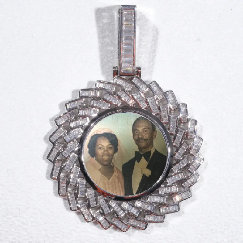 Large 3D Baguette Custom Picture Pendant made by The GUU Shop