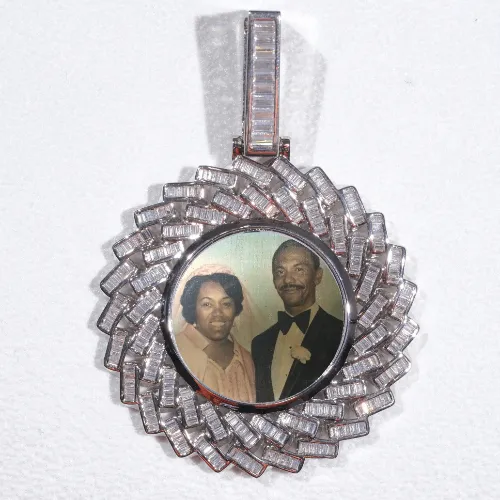 Large 3D Baguette Custom Picture Pendant sold by The GUU Shop