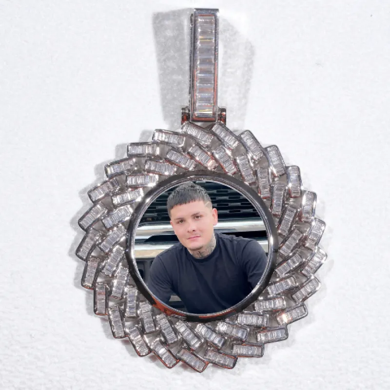 Large 3D Baguette Custom Picture Pendant made by The GUU Shop