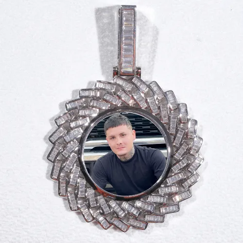 Large 3D Baguette Custom Picture Pendant sold by The GUU Shop