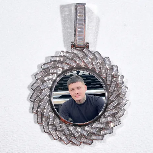 Large 3D Baguette Custom Picture Pendant sold by The GUU Shop