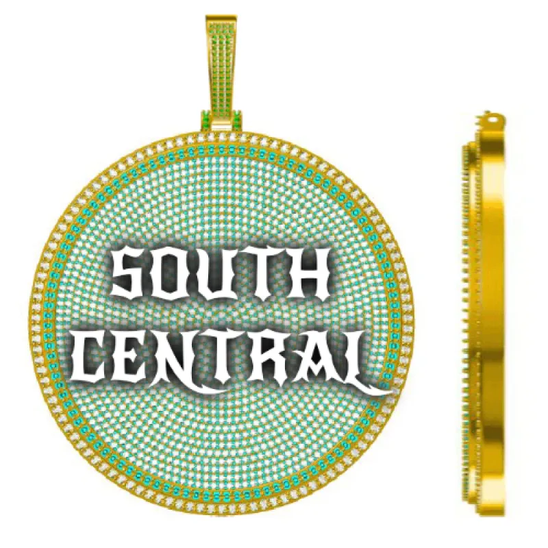 CUSTOM LETTER NECKLACE 3D BIG DISC made by The GUU Shop