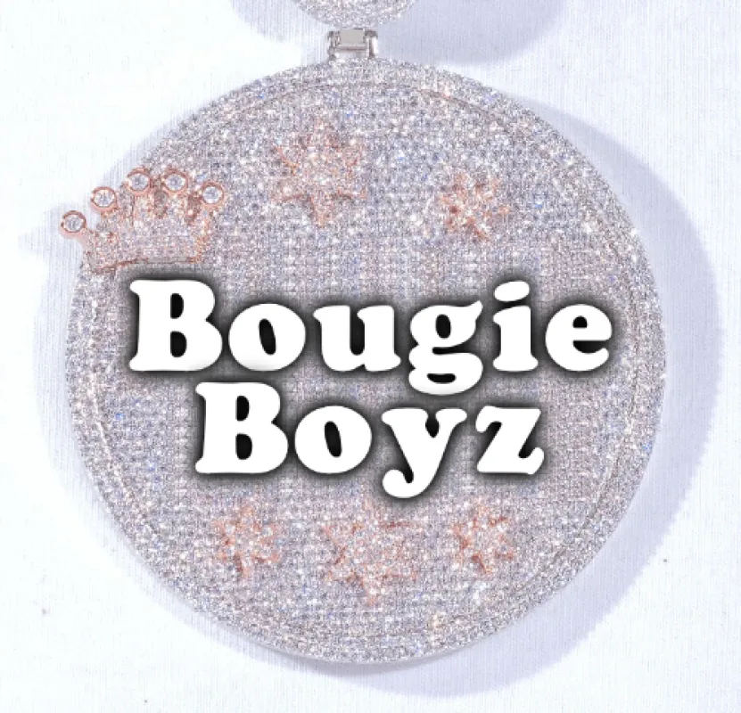 CUSTOM LETTER NECKLACE 3D BIG CROWN DISC made by The GUU Shop
