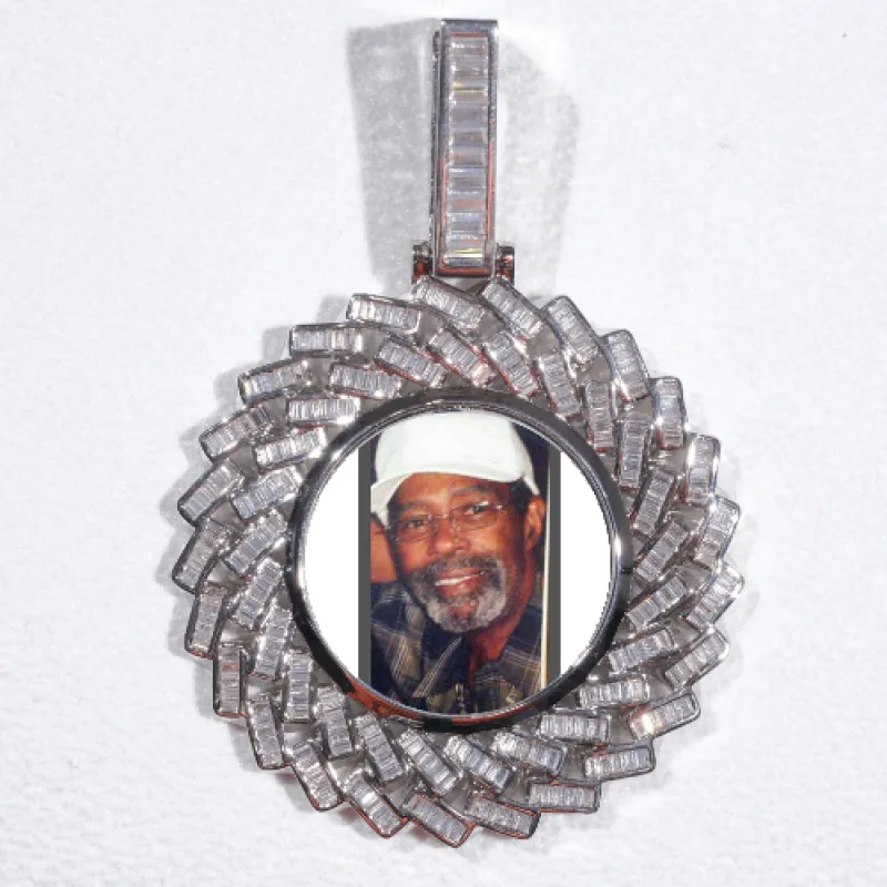 Large 3D Baguette Custom Picture Pendant made by The GUU Shop