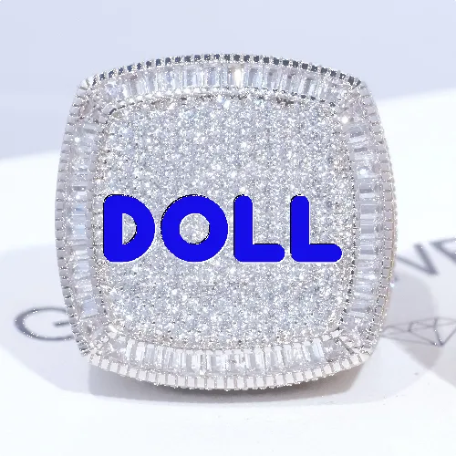 CUSTOM LETTER 3D ICED RING sold by The GUU Shop