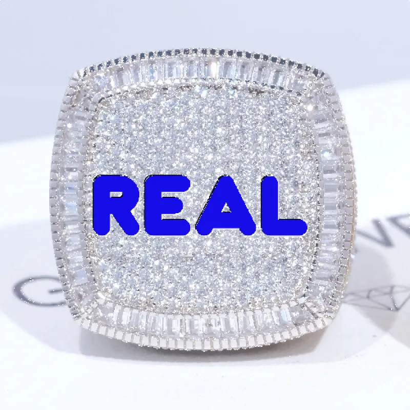CUSTOM LETTER 3D ICED RING made by The GUU Shop