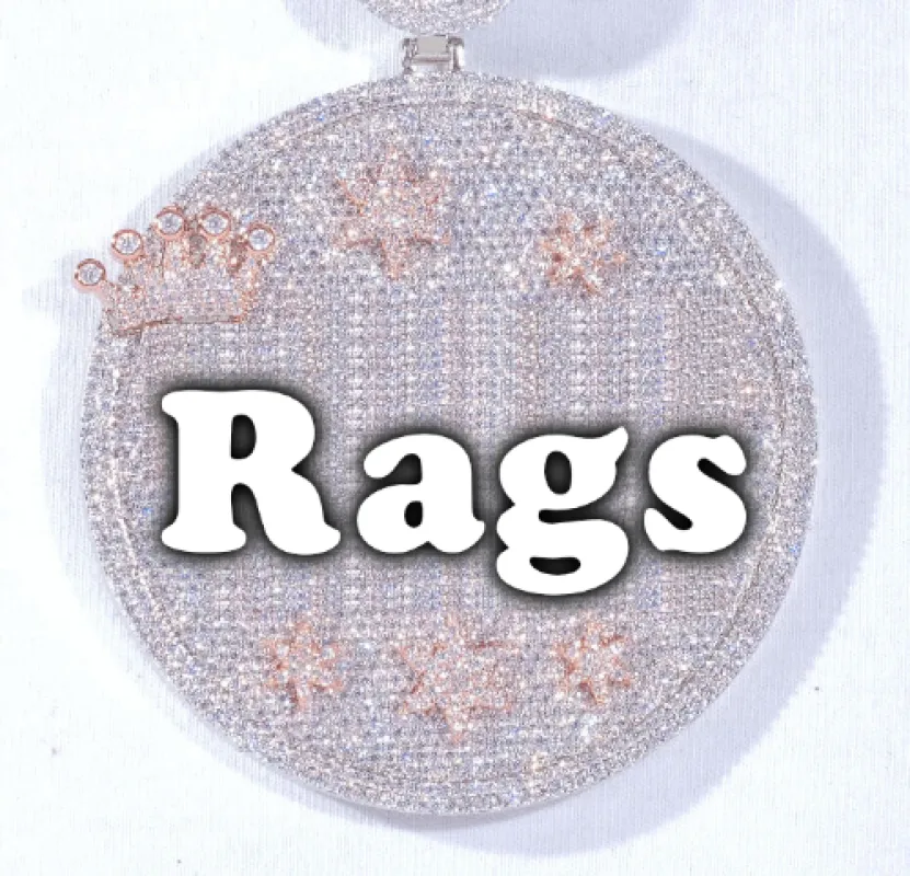 CUSTOM LETTER NECKLACE 3D BIG CROWN DISC made by The GUU Shop