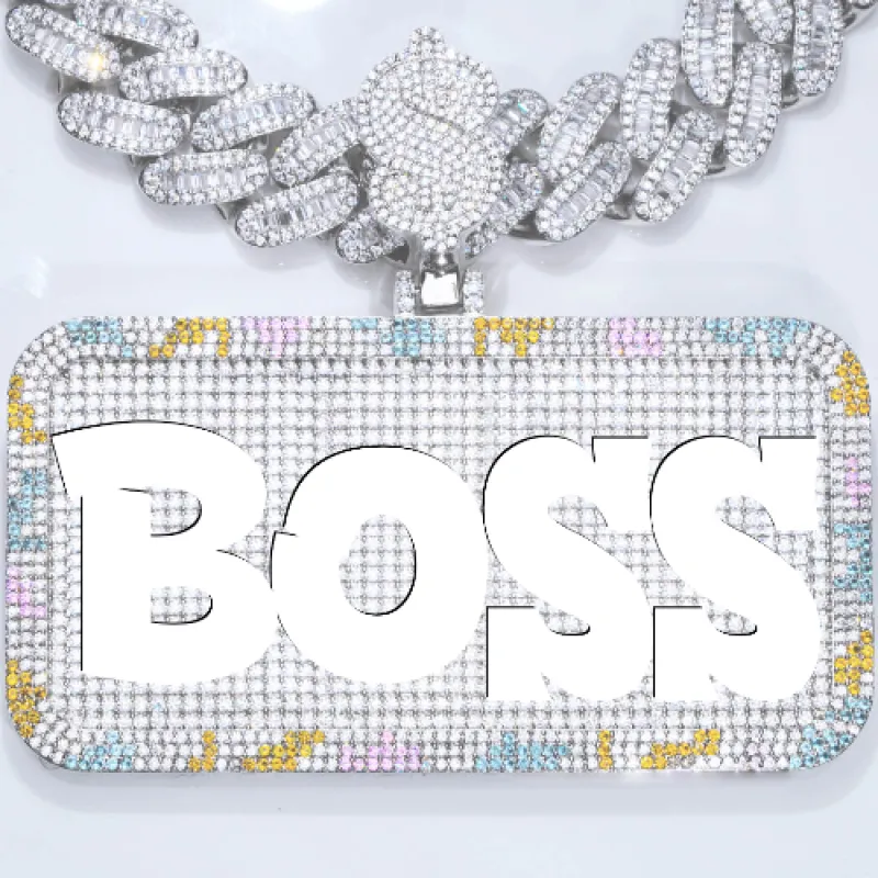CUSTOM LETTER NECKLACE 3D COLORFUL SQUARE made by The GUU Shop