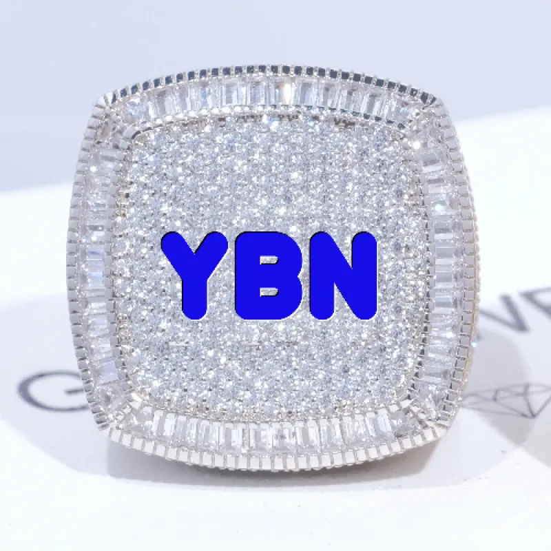 CUSTOM LETTER 3D ICED RING made by The GUU Shop