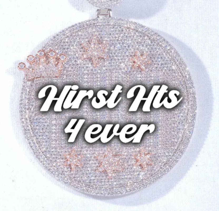 CUSTOM LETTER NECKLACE 3D BIG CROWN DISC made by The GUU Shop