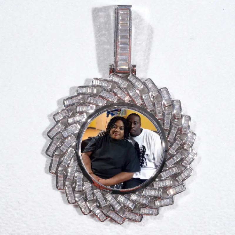 Large 3D Baguette Custom Picture Pendant made by The GUU Shop