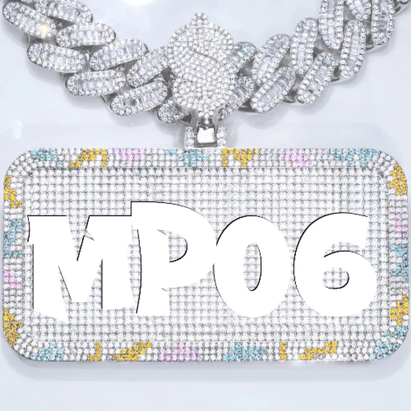 CUSTOM LETTER NECKLACE 3D COLORFUL SQUARE made by The GUU Shop