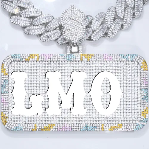 CUSTOM LETTER NECKLACE 3D COLORFUL SQUARE sold by The GUU Shop