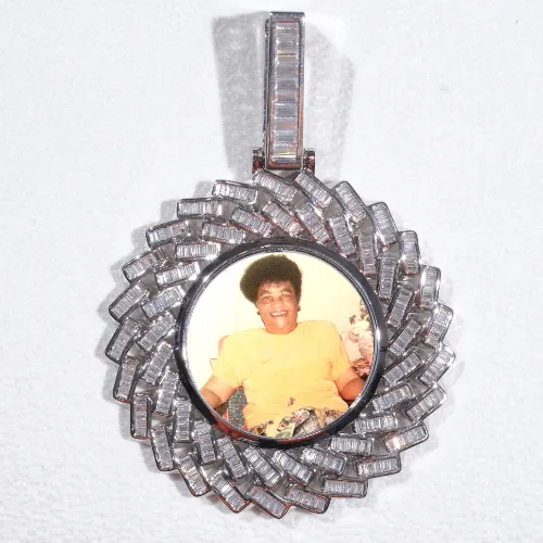 Large 3D Baguette Custom Picture Pendant sold by The GUU Shop