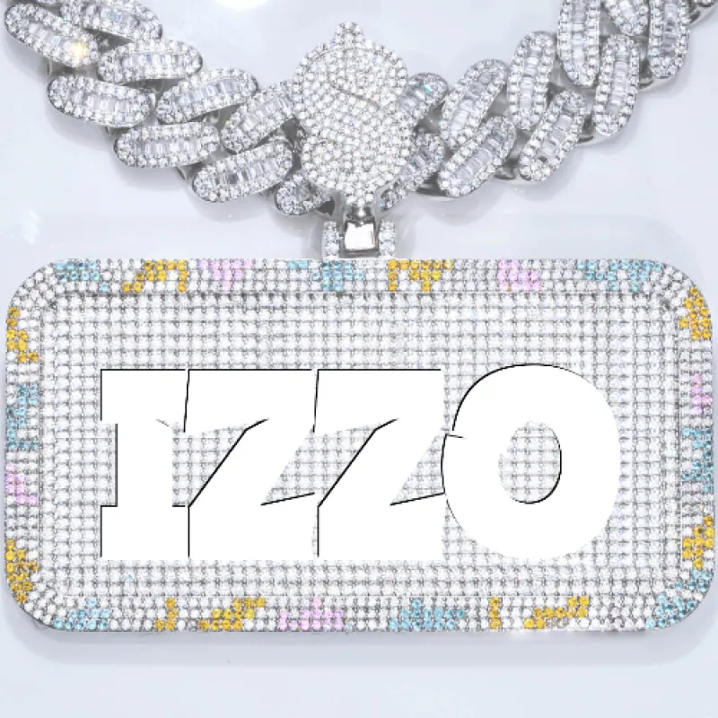 CUSTOM LETTER NECKLACE 3D COLORFUL SQUARE made by The GUU Shop