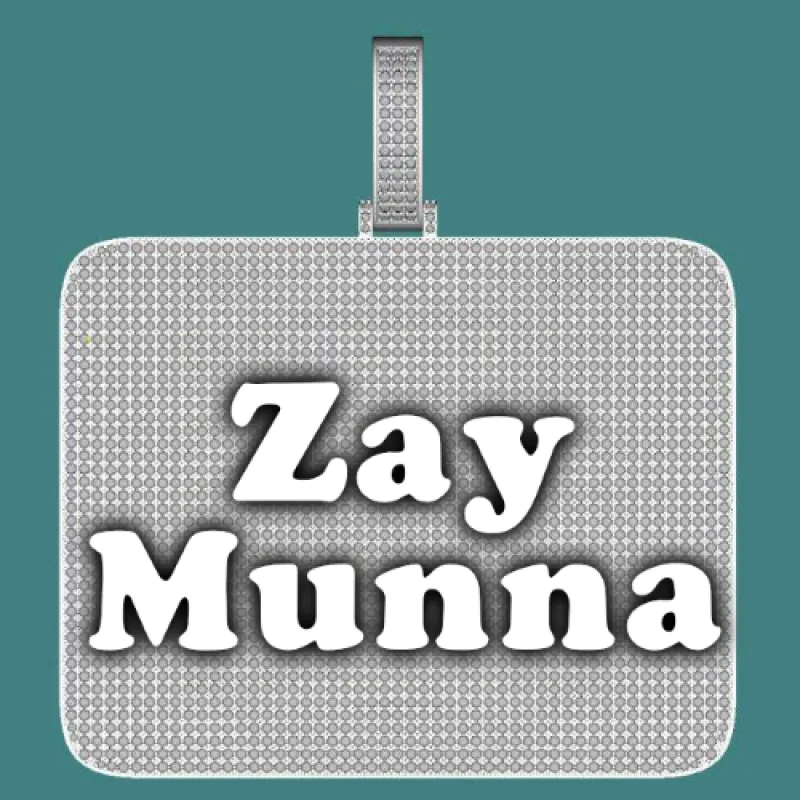 CUSTOM LETTER NECKLACE 3D BIG SQUARE made by The GUU Shop