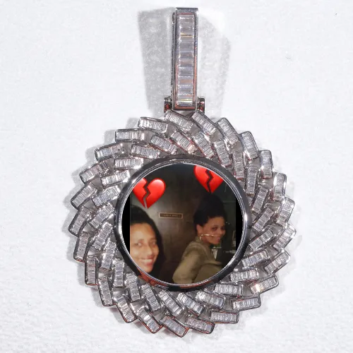 Large 3D Baguette Custom Picture Pendant sold by The GUU Shop
