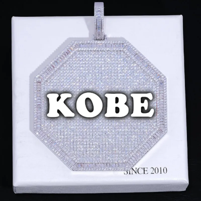CUSTOM LETTER NECKLACE 3D BIG OCTAGON made by The GUU Shop