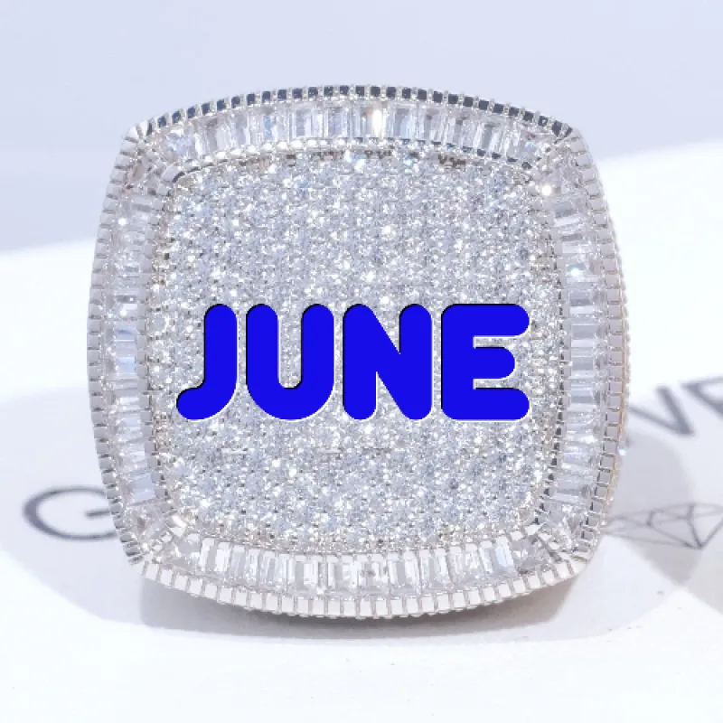 CUSTOM LETTER 3D ICED RING made by The GUU Shop