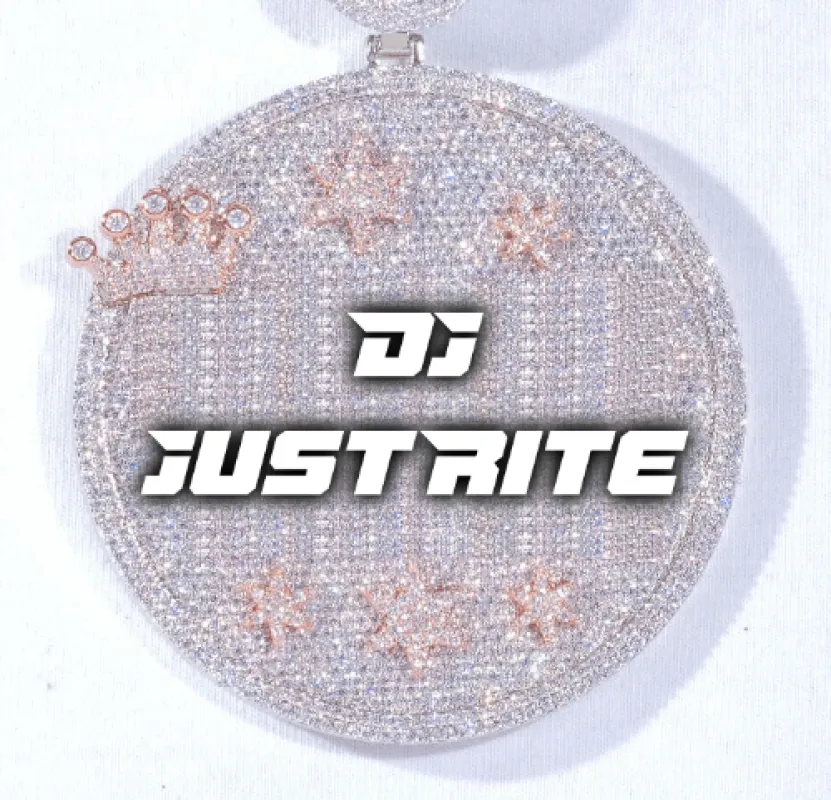 CUSTOM LETTER NECKLACE 3D BIG CROWN DISC made by The GUU Shop