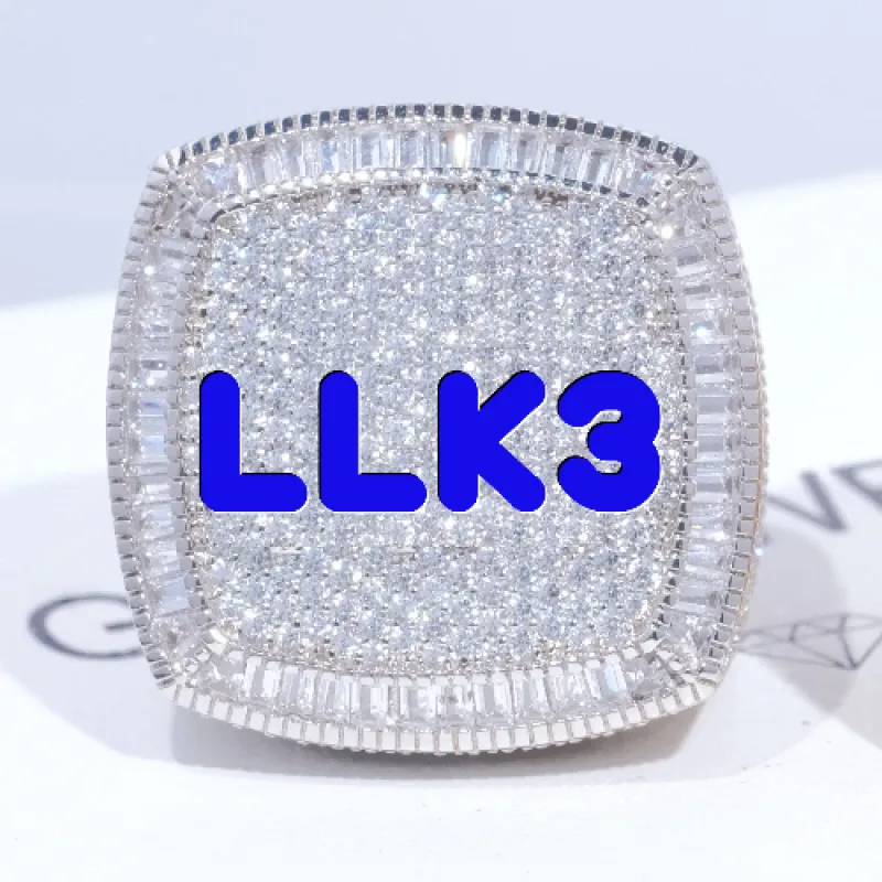CUSTOM LETTER 3D ICED RING made by The GUU Shop
