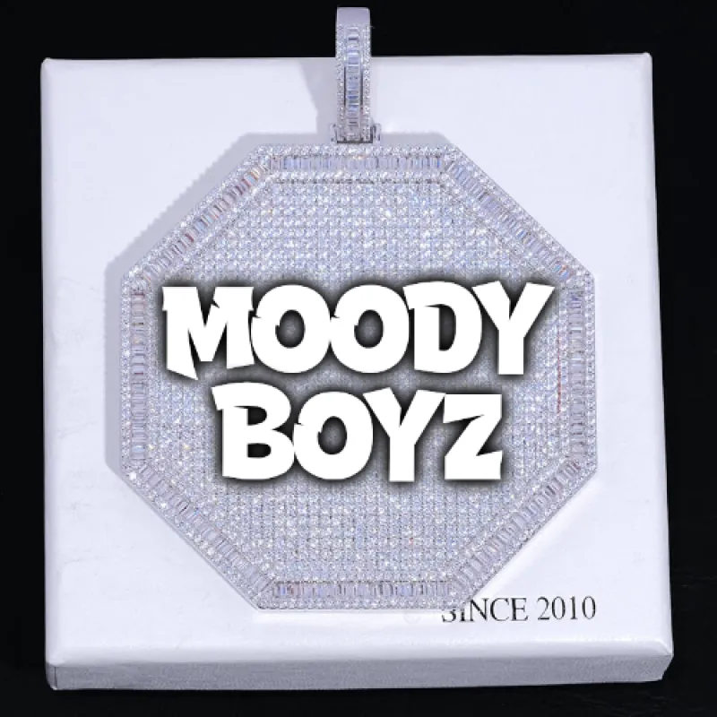 CUSTOM LETTER NECKLACE 3D BIG OCTAGON made by The GUU Shop