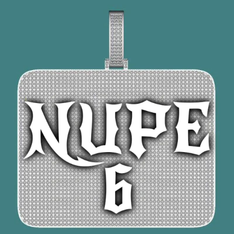 CUSTOM LETTER NECKLACE 3D BIG SQUARE made by The GUU Shop