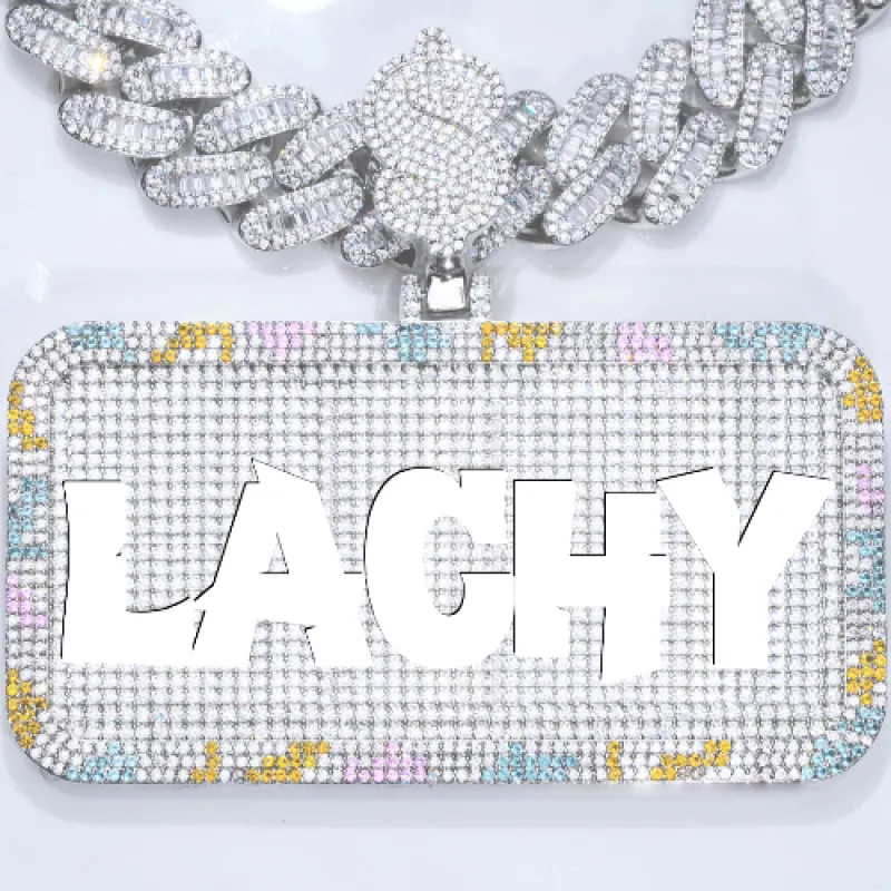 CUSTOM LETTER NECKLACE 3D COLORFUL SQUARE made by The GUU Shop
