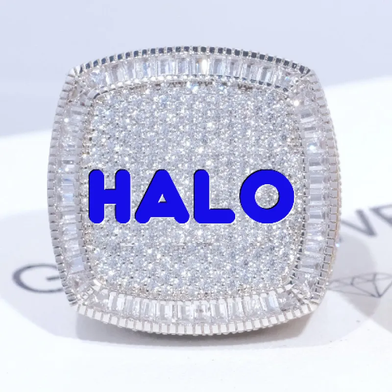 CUSTOM LETTER 3D ICED RING made by The GUU Shop