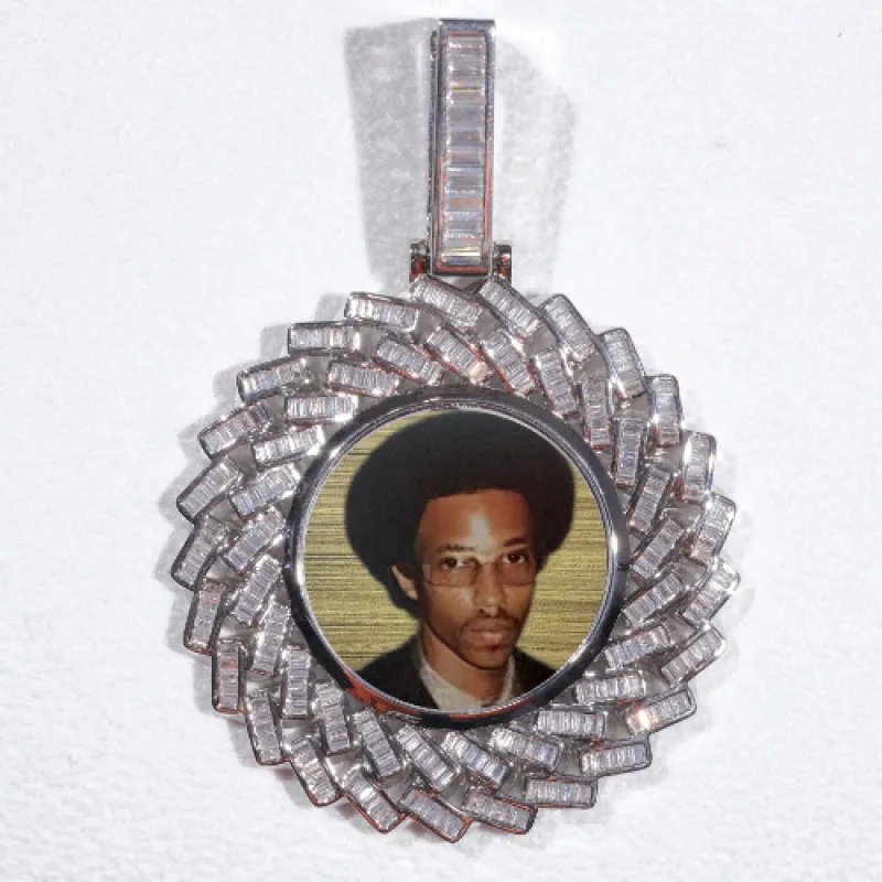 Large 3D Baguette Custom Picture Pendant made by The GUU Shop
