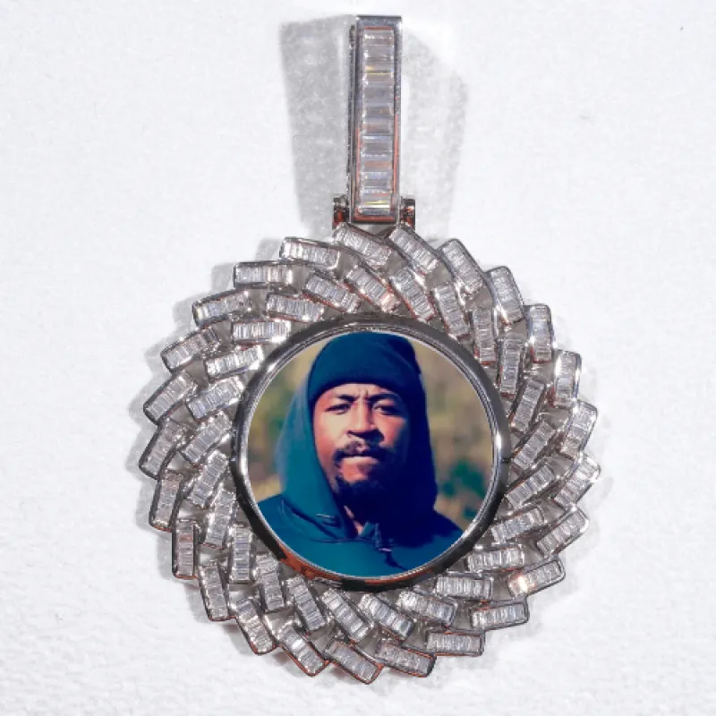 Large 3D Baguette Custom Picture Pendant made by The GUU Shop