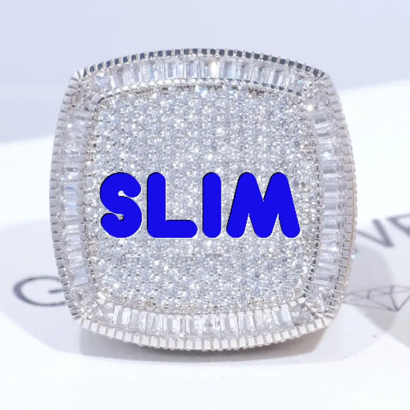 CUSTOM LETTER 3D ICED RING made by The GUU Shop