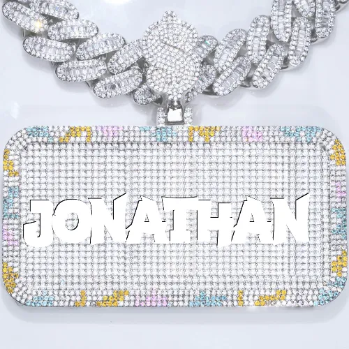 CUSTOM LETTER NECKLACE 3D COLORFUL SQUARE sold by The GUU Shop