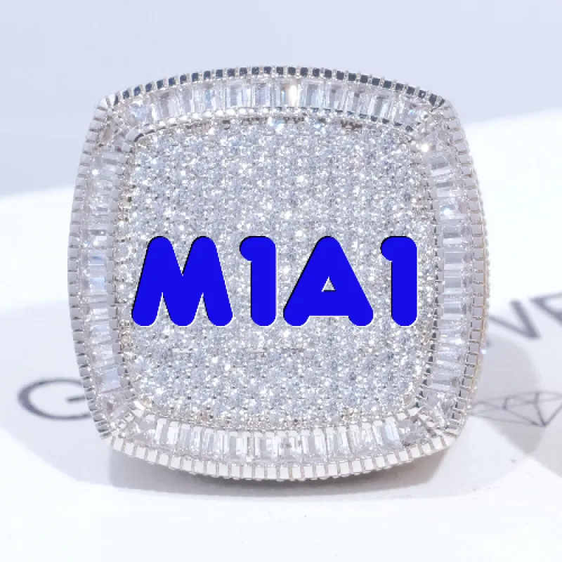 CUSTOM LETTER 3D ICED RING made by The GUU Shop